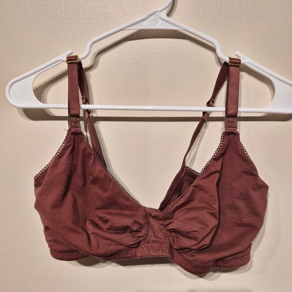 Hatch Large The Everyday Nursing Maternity Wireless Bra Anise Brown